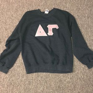 Charcoal grey delta gamma crew neck sweatshirt